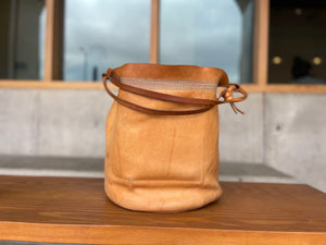 Wabi Sabi Leather Basket - NATURAL VEG TAN
