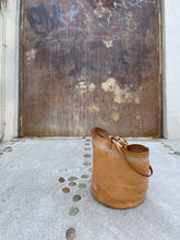 Load image into Gallery viewer, Wabi Sabi Leather Basket - NATURAL VEG TAN

